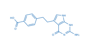 4-[2-(2-Amino-4,7-dihydro-4-oxo-1H-pymol[2,3-d]pyrimodin-5-yl)ethyl]benzoic acid
